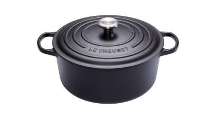 LE CREUSET STOOFPOT ROND 22CM MAT ZWART