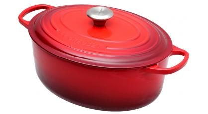LE CREUSET STOOFPOT OVAAL 31CM ROOD