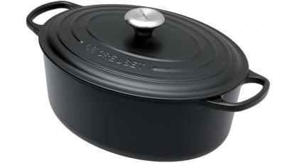 LE CREUSET STOOFPOT OVAAL 31CM ZWART