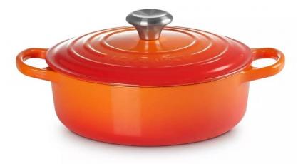 LE CREUSET LAGE BRAAD/STOOFPAN ORANJE 24