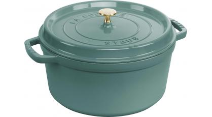 STAUB COCOTTE ROND 28 CM EUCALYPTUS