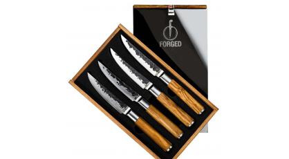 FORGED OLIVE STEAKMES SET 4 STUKS