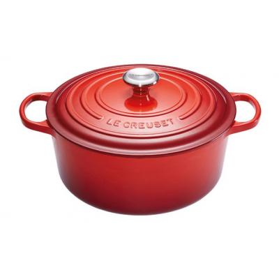 LE CREUSET STOOFPOT ROND 26CM ROOD