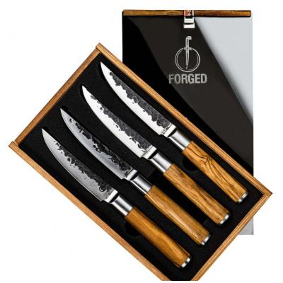 FORGED OLIVE STEAKMES SET 4 STUKS