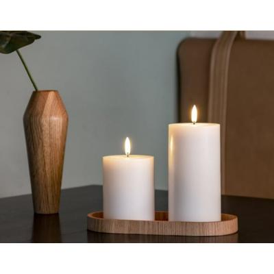 UYUNI LED KAARS GLAD IVORY 8X15 CM