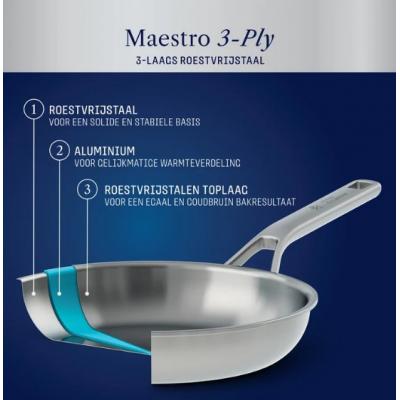 PETER GOOSSENS MAESTRO 3-PLY PAN 20CM