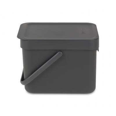 BRABANTIA AFVALEMMER SORT & GO 6L GRIJS